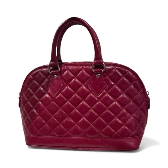 I Medici Leather Quilted Dome Satchel • Made in Italy - Picture 2 of 8